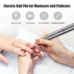 Electric Nail Drill Machine Professional,Cordless Electric Nail File for Acrylic Gel Nails,Efile Manicure and Pedicure Kit for Grinding Polishing Trimming(Gray) - Image 4